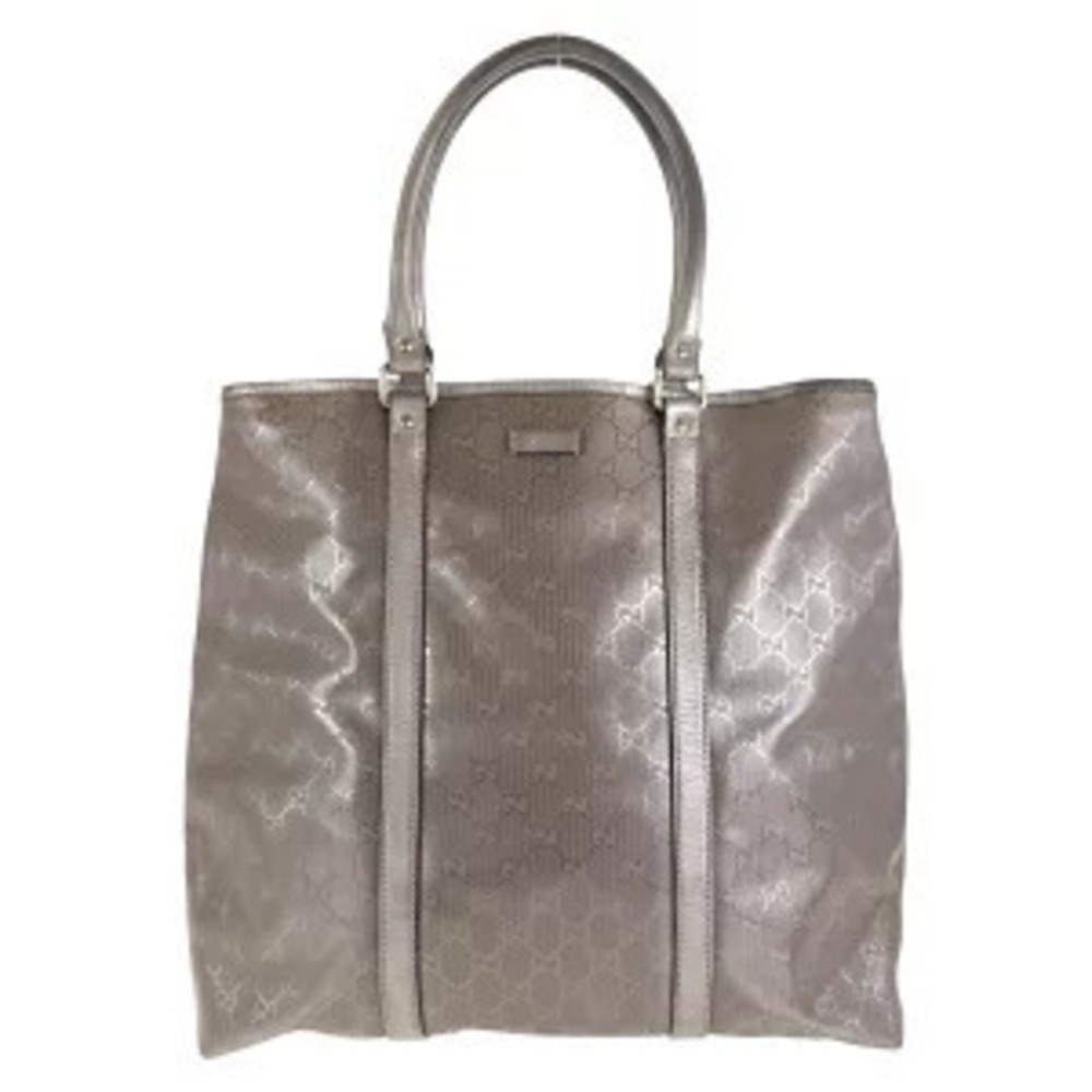 Gucci GG Imprime Tote Bag Shoulder Brown Canvas Leather
